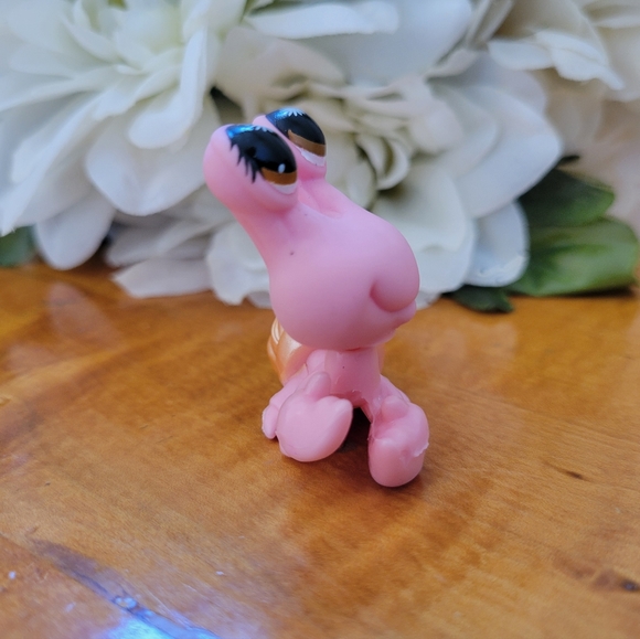 Littlest Pet Shop LPS #952 Pink Hermit Crab Brown Eyes - Picture 4 of 12